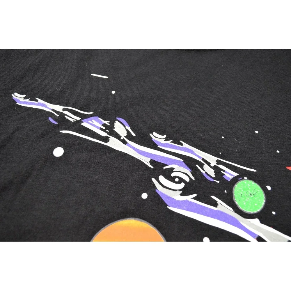 Jordan Space Planets Graphic T Shirt black Large Jumpman Cosmic Galaxy TEE